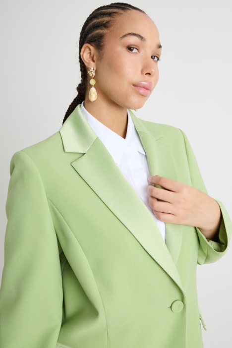 Blazer in raso opaco