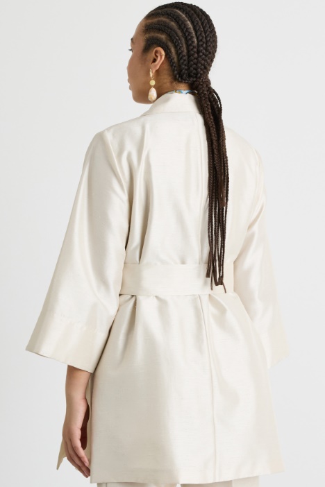 Giacca blazer in shantung