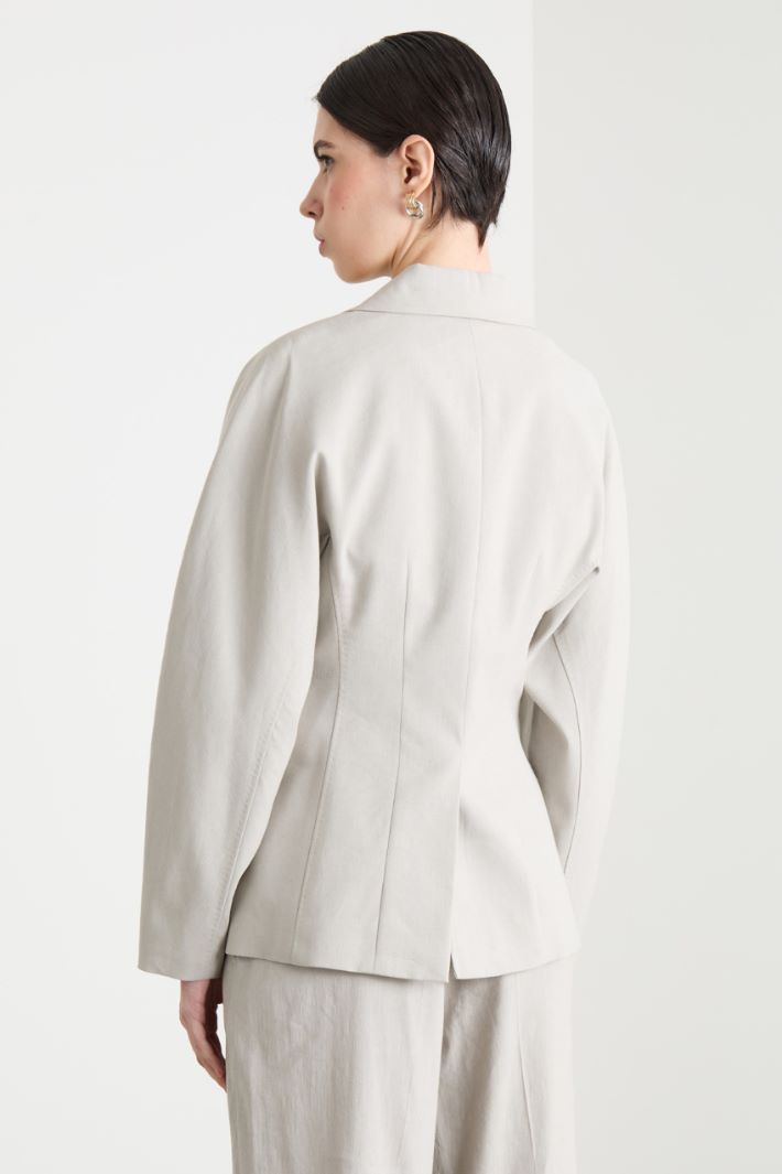 Slim-fit blazer with a narrow lapel Intrend - 4