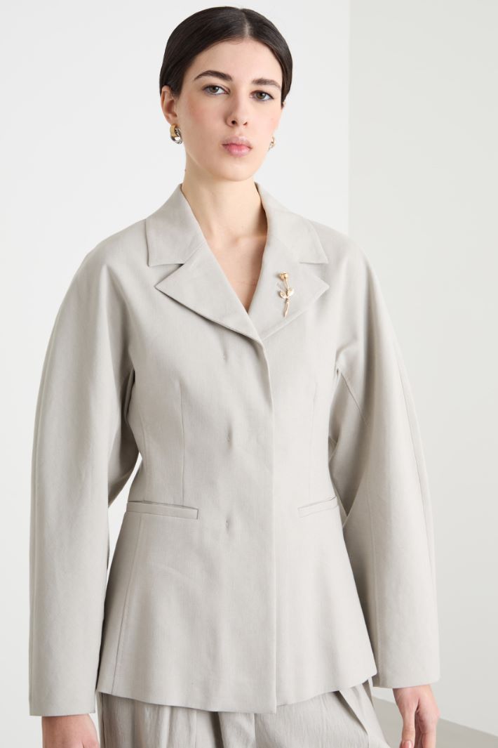 Slim-fit blazer with a narrow lapel Intrend - 3