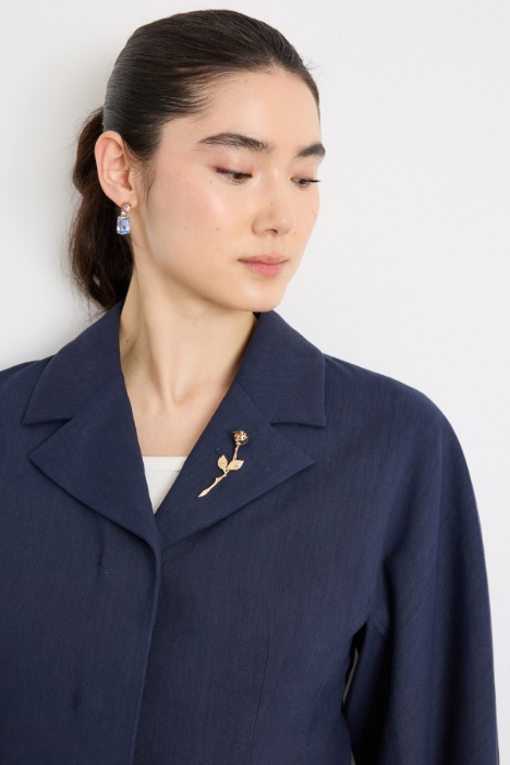 Blazer aderente con piccolo rever