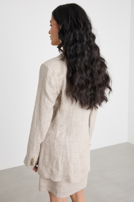 Blazer doppiopetto con rever a lancia