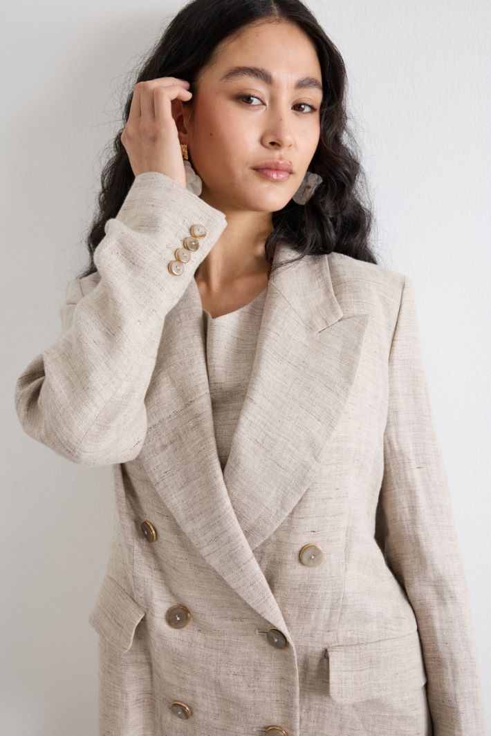 Blazer doppiopetto con rever a lancia Intrend - 3