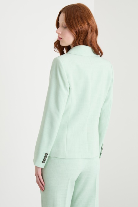 Blazer doppiopetto con maxi rever a lancia