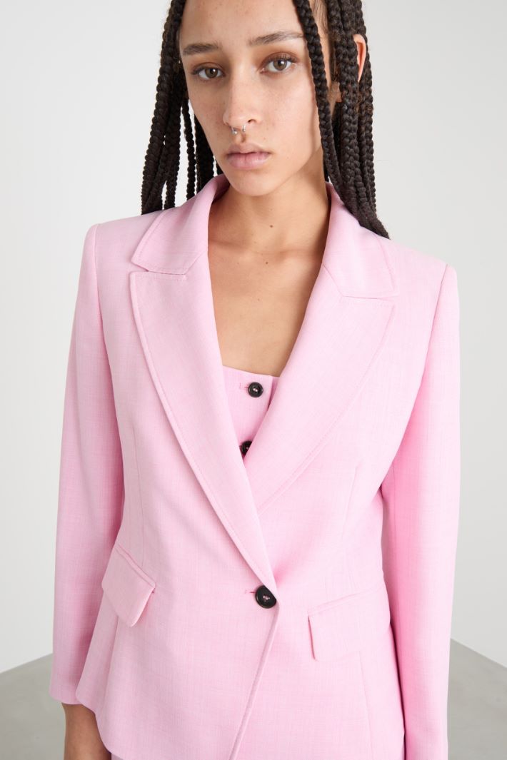 Blazer doppiopetto con maxi rever a lancia Intrend - 3