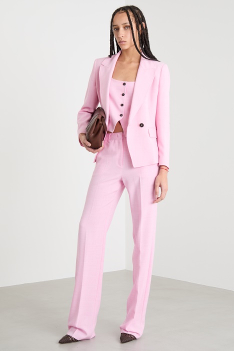 Blazer doppiopetto con maxi rever a lancia Intrend