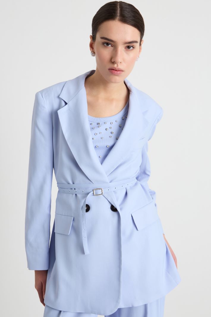 Belted longline blazer Intrend - 2