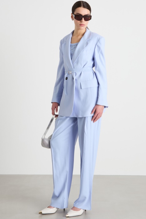 Belted longline blazer Intrend