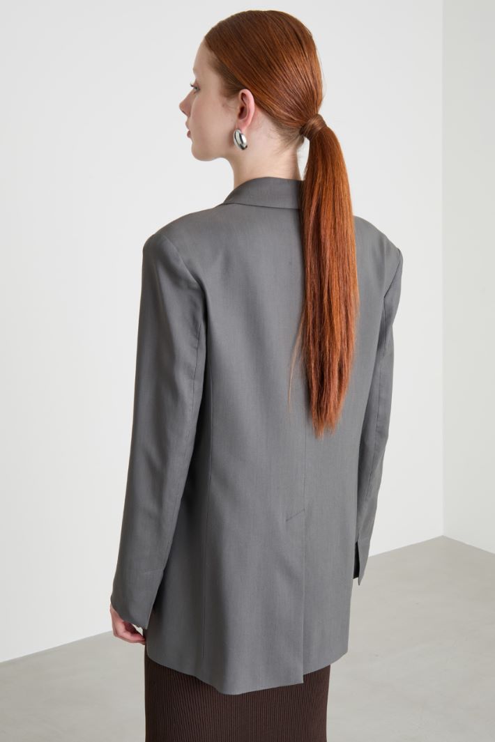 Blazer largo con cinturón Intrend - 4