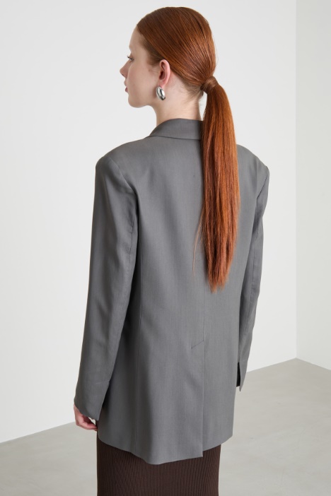 Blazer lungo con cintura