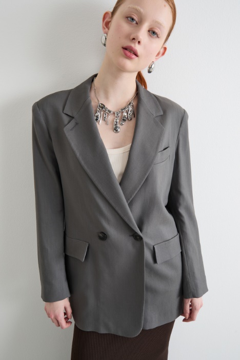 Blazer lungo con cintura