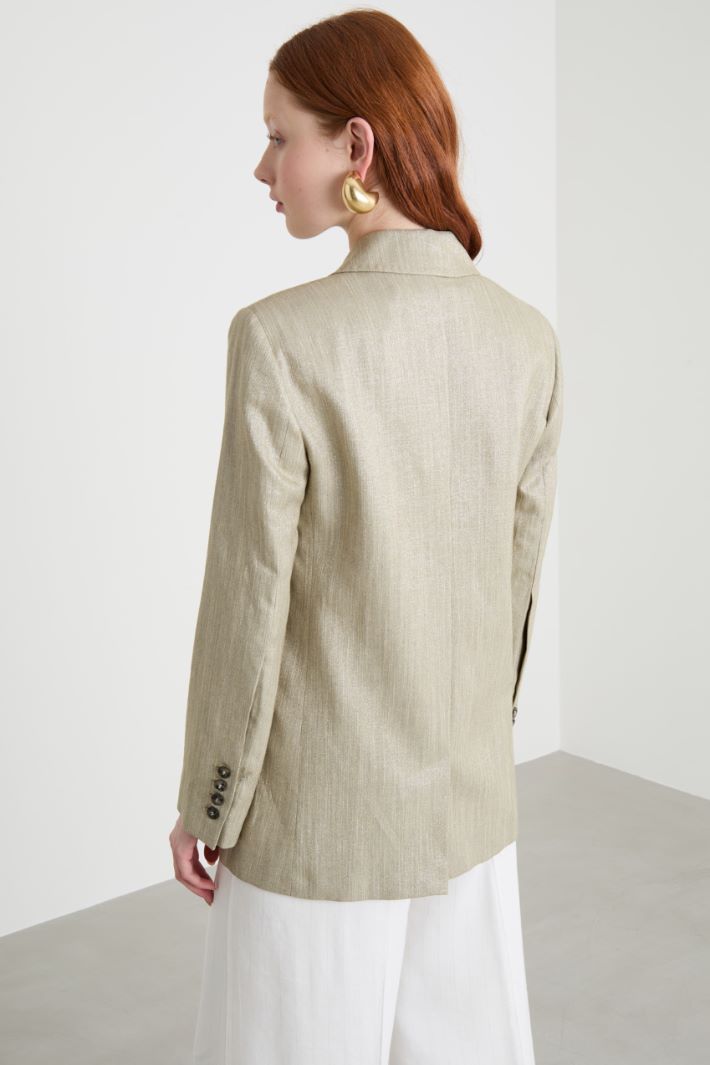 Laminated twill blazer Intrend - 4