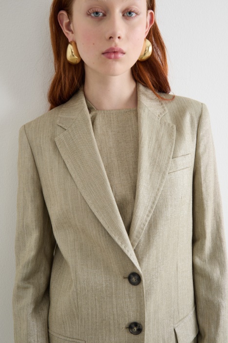 Blazer in twill laminato