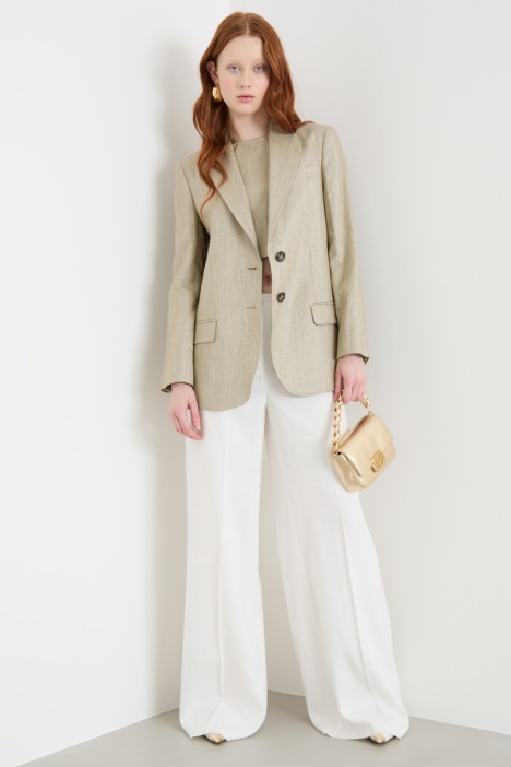 Laminated twill blazer Intrend