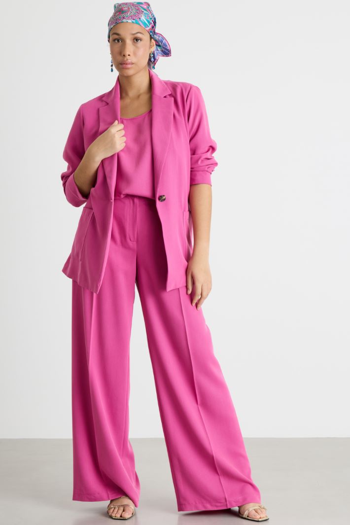 Blazer in twill con cintura Intrend