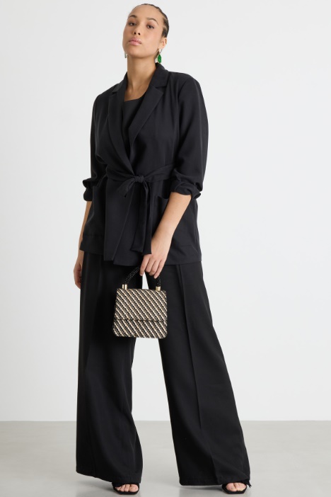 Blazer in twill con cintura Intrend