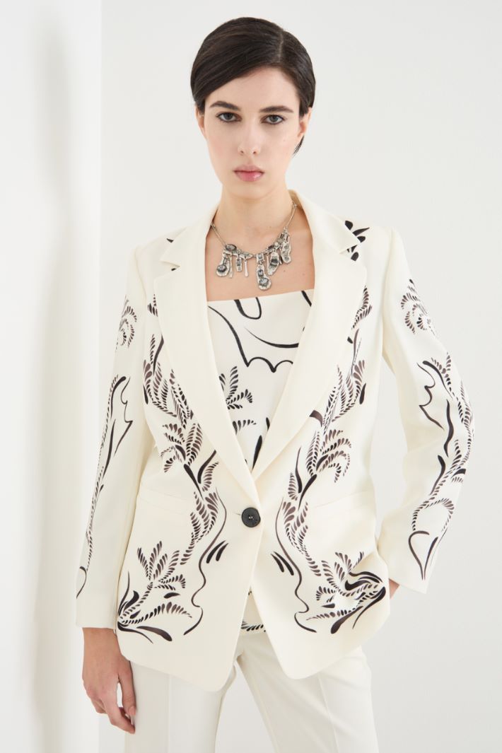 Printed satin blazer Intrend - 2