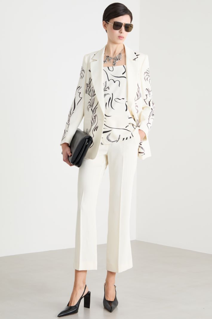 Printed satin blazer Intrend