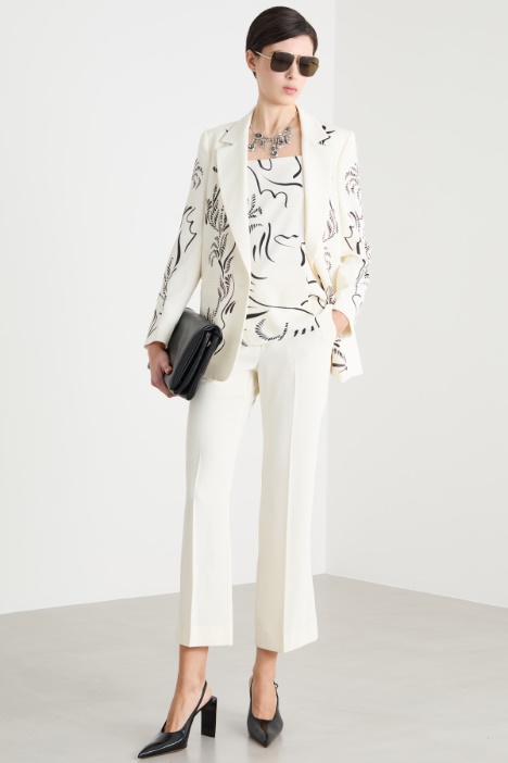 Printed satin blazer Intrend