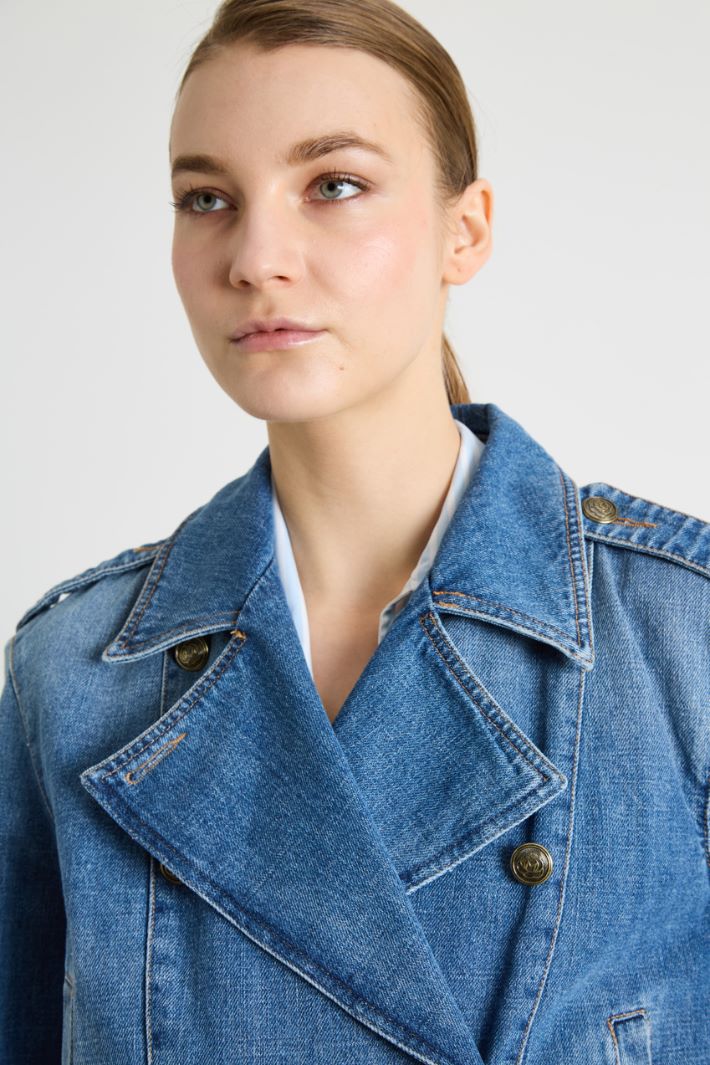 Cropped Denim Jacket Intrend - 3