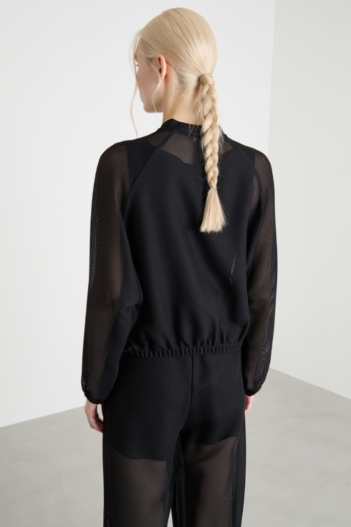 Technical mesh bomber jacket Intrend - 4