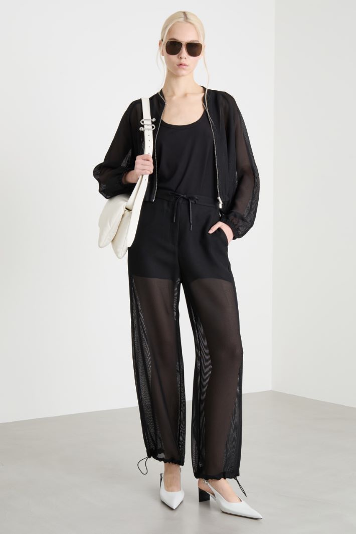 Technical mesh bomber jacket Intrend