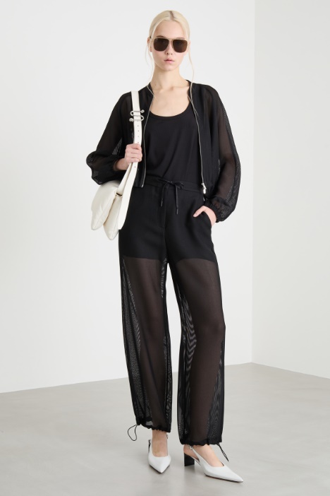 Technical mesh bomber jacket Intrend