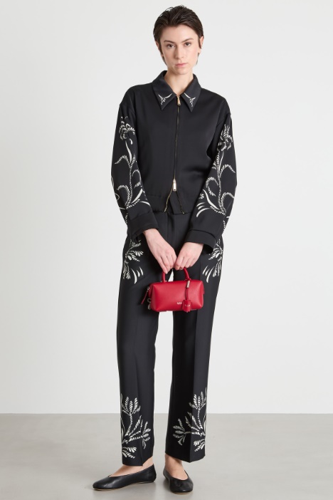 Satin jacket with printed detailing Intrend