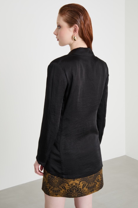 Blazer con efecto crinkle