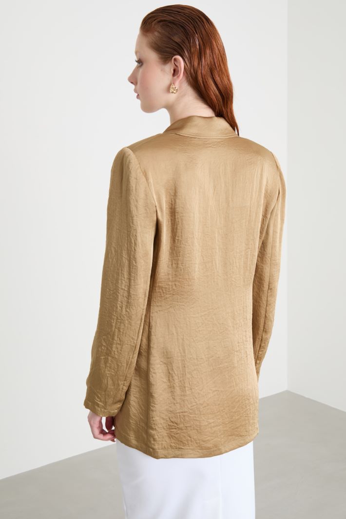 Crinkle-effect blazer Intrend - 4