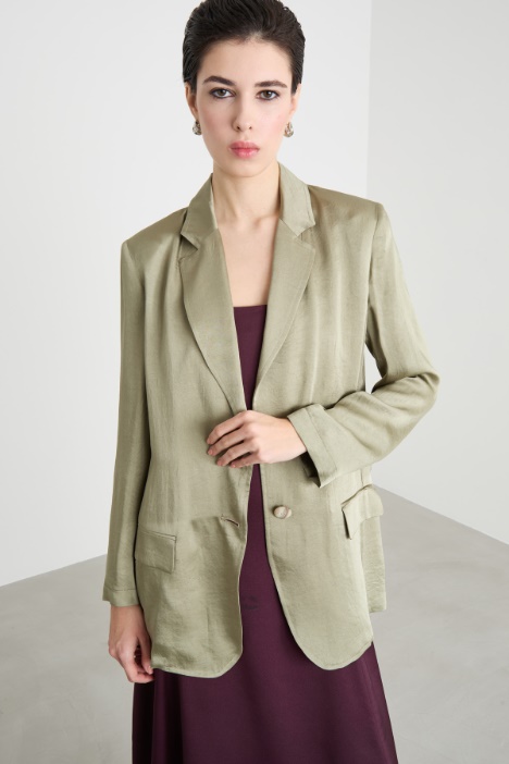 Crinkle-effect blazer Intrend