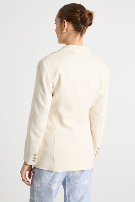 Blazer in tessuto natté