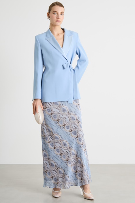 Fitted jacket with ribbon fastening Intrend