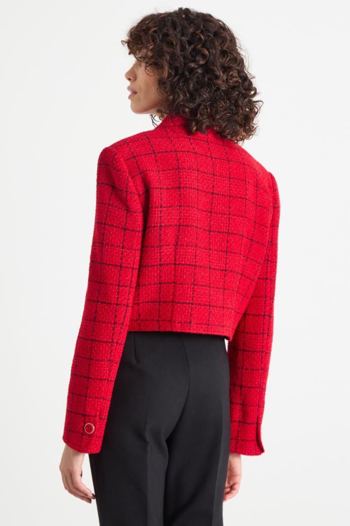 Cropped basketweave jacket Intrend - 4