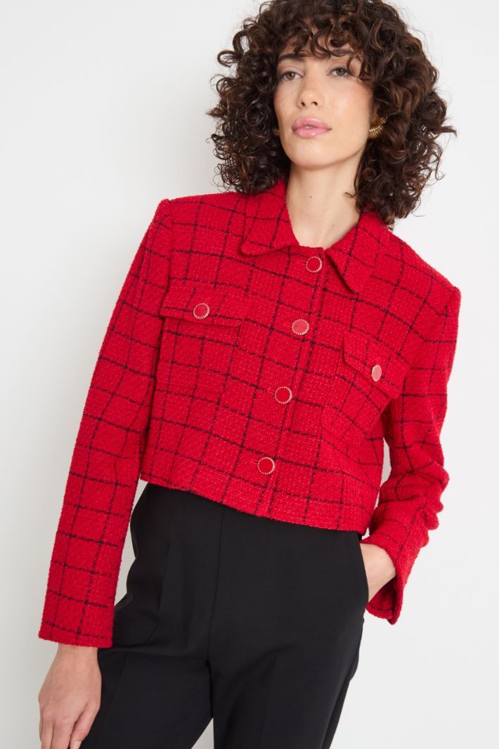 Cropped basketweave jacket Intrend - 2