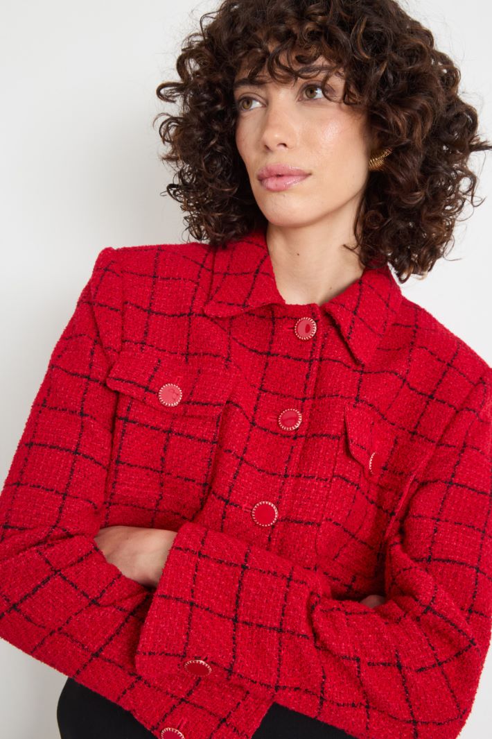 Cropped basketweave jacket Intrend - 3