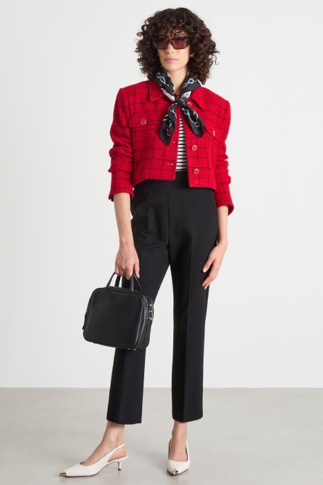 Cropped basketweave jacket Intrend