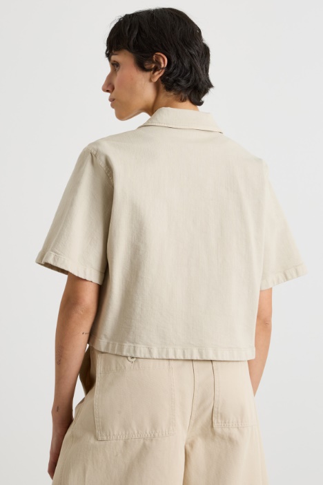 Giacca boxy in bull stretch