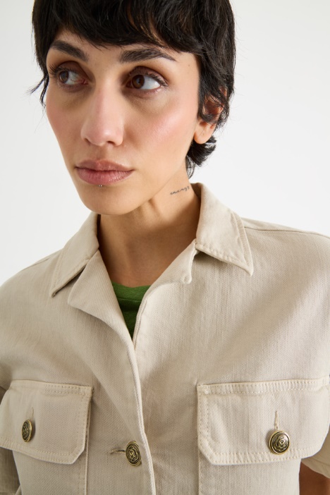 Giacca boxy in bull stretch