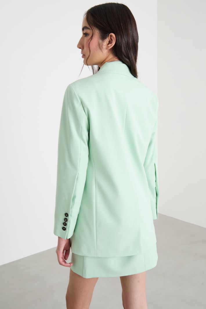 Longline stretch-canvas blazer Intrend - 4