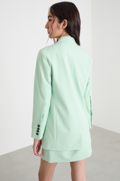 Blazer lungo in tela stretch