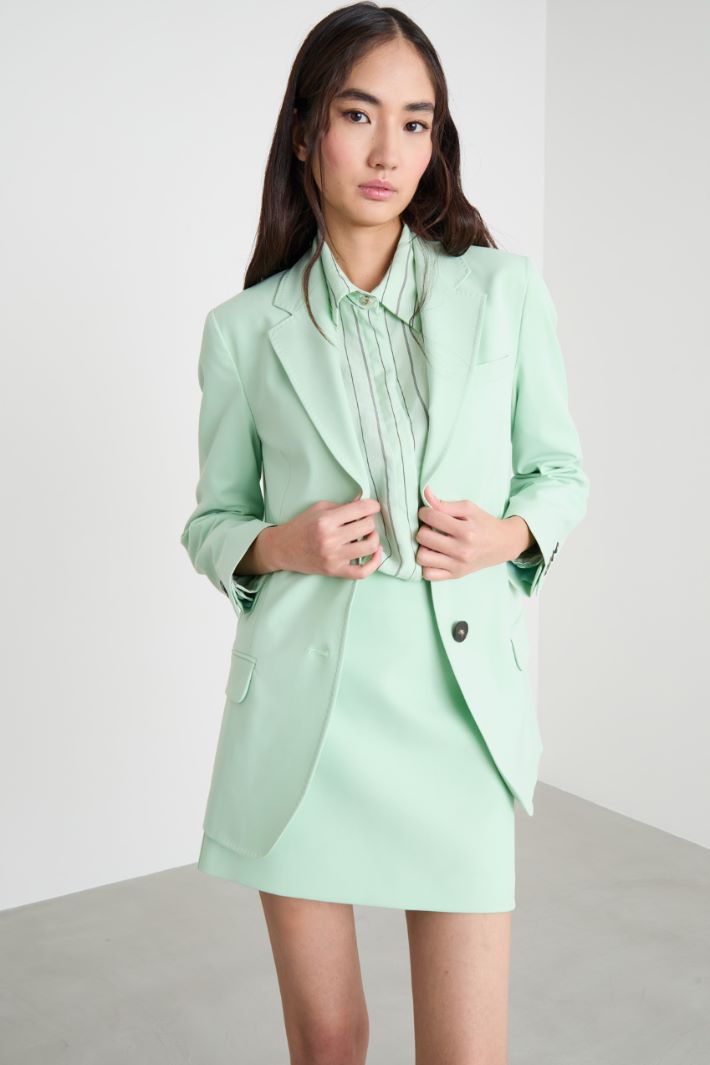 Longline stretch-canvas blazer Intrend - 2