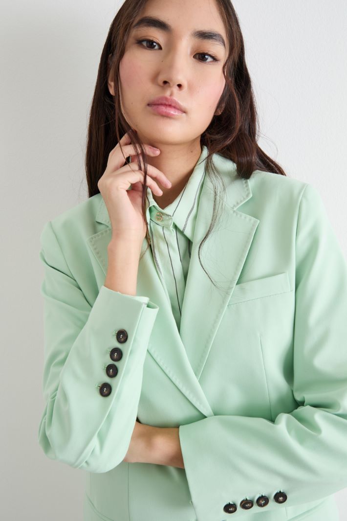 Longline stretch-canvas blazer Intrend - 3