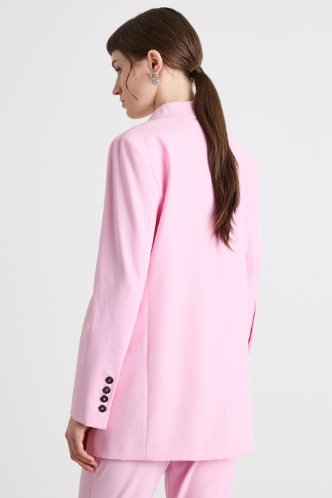 Blazer largo de tela elástica