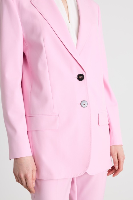 Blazer largo de tela elástica