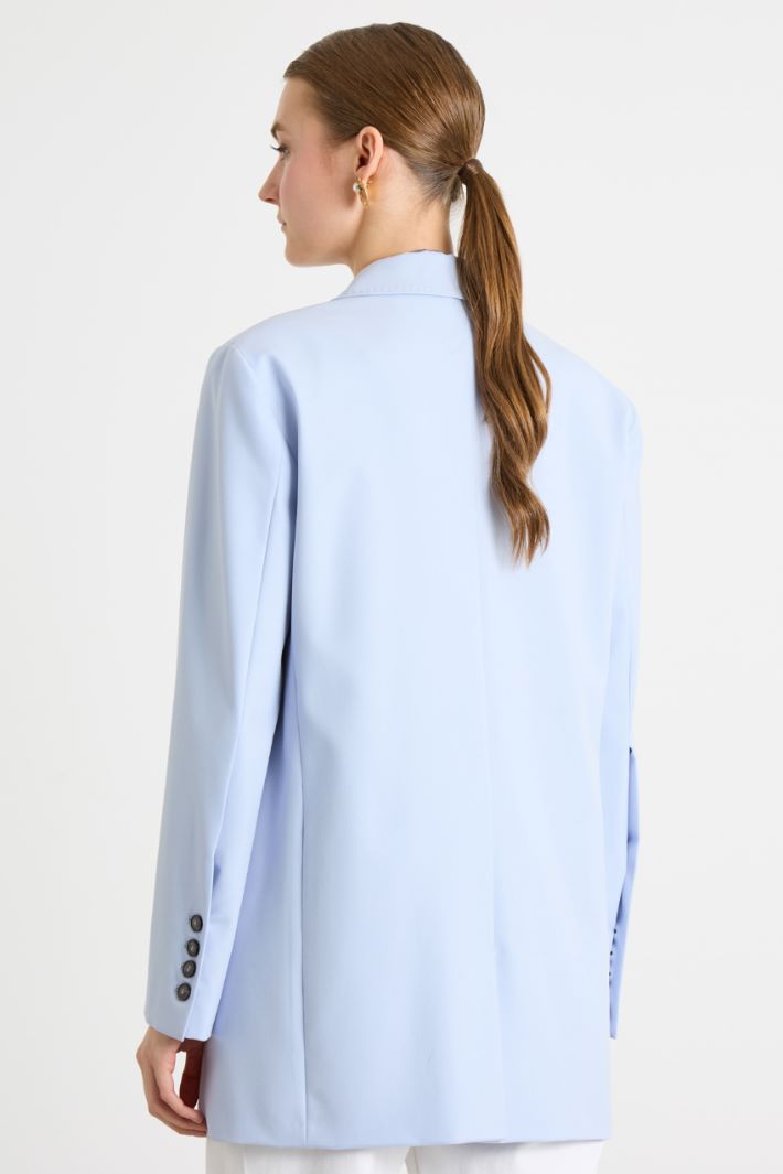 Blazer lungo in tela stretch Intrend - 4