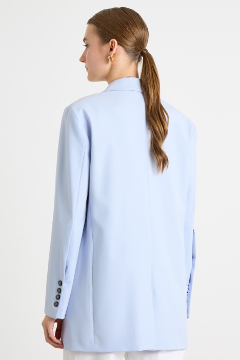 Blazer lungo in tela stretch