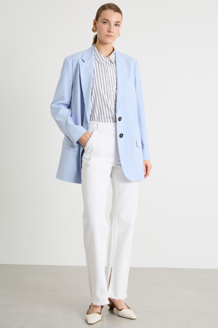 Blazer lungo in tela stretch Intrend