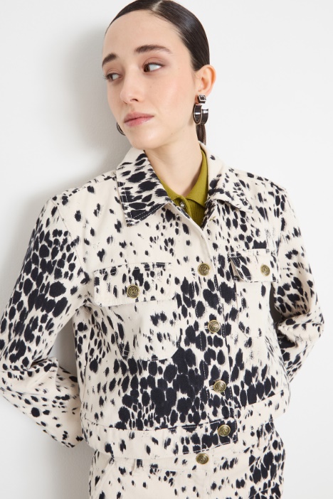 Giacca boxy stampata