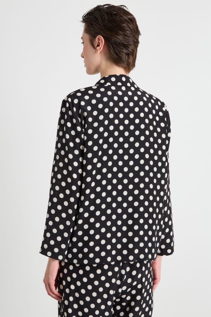 Printed blazer with belt Intrend - 4